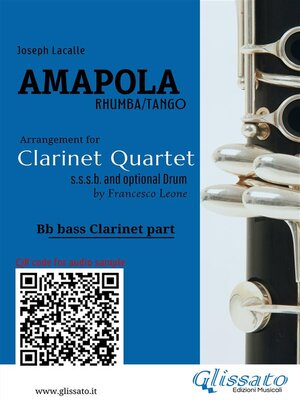 cover image of Bb Bass Clarinet part of "Amapola" for Clarinet Quartet